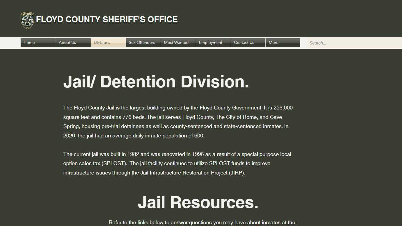 Jail/ Detention | Floyd County Sheriff